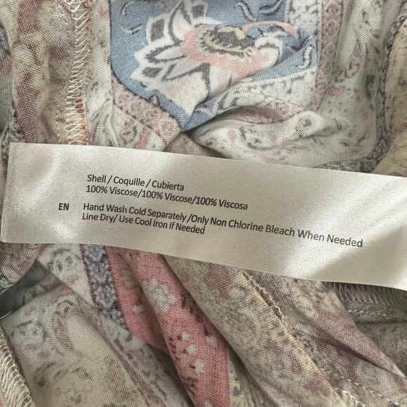 Band of Gypsies Orange Multicolor Floral Paisley Wide Leg Jumpsuit Size S - Picture 8 of 12